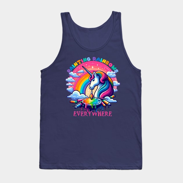 painting rainbow everywhere Tank Top by AOAOCreation